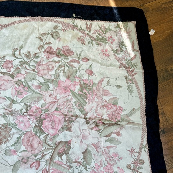 Hiroko for Dozo Pink Floral All Silk Scarf - Picture 9 of 14